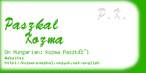 paszkal kozma business card